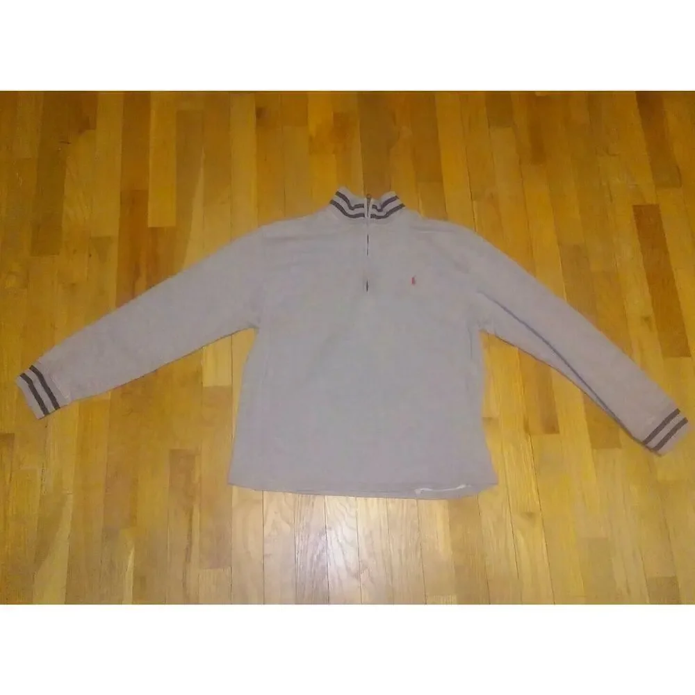 Polo Ralph Lauren Youth Sweater Jacket Grey/Blue Zip Cotton Size XL 20